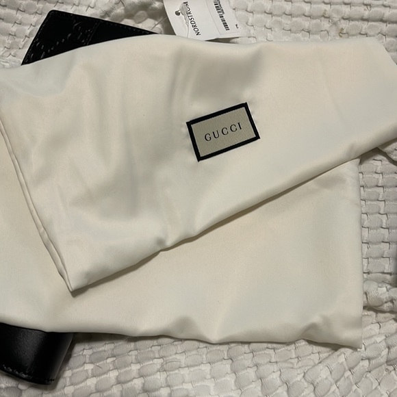 NIB- Gucci- Black Leather Embossed Long Wallet - Picture 10 of 10